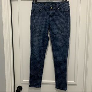 Lauren Conrad skinny polka dot jeans size 6.